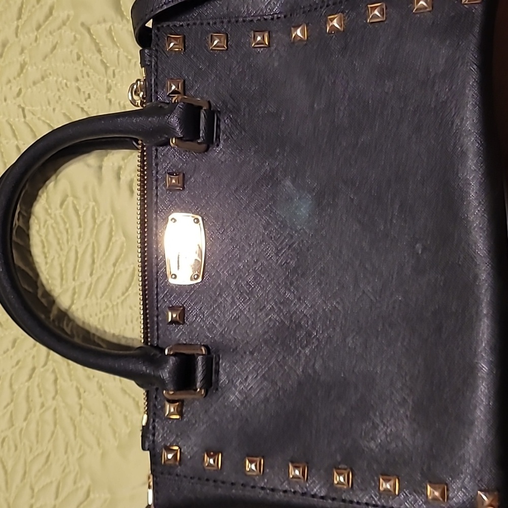 Michael Kors rockstud satchel crossbody black - Picture 3 of 9